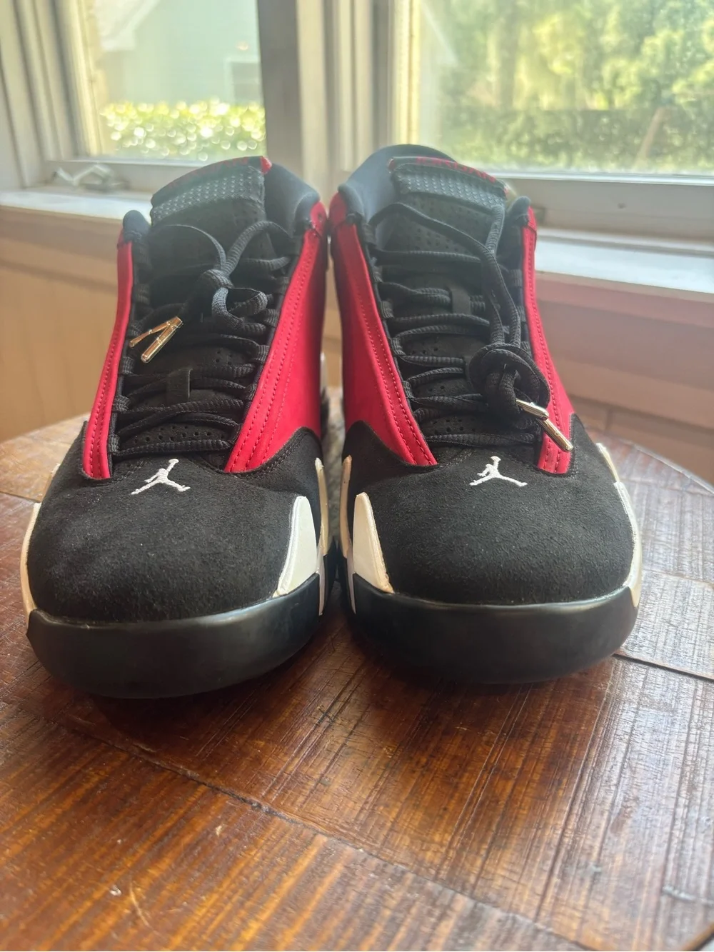 Air Jordan 14 Retro black red and white men size 13 with box